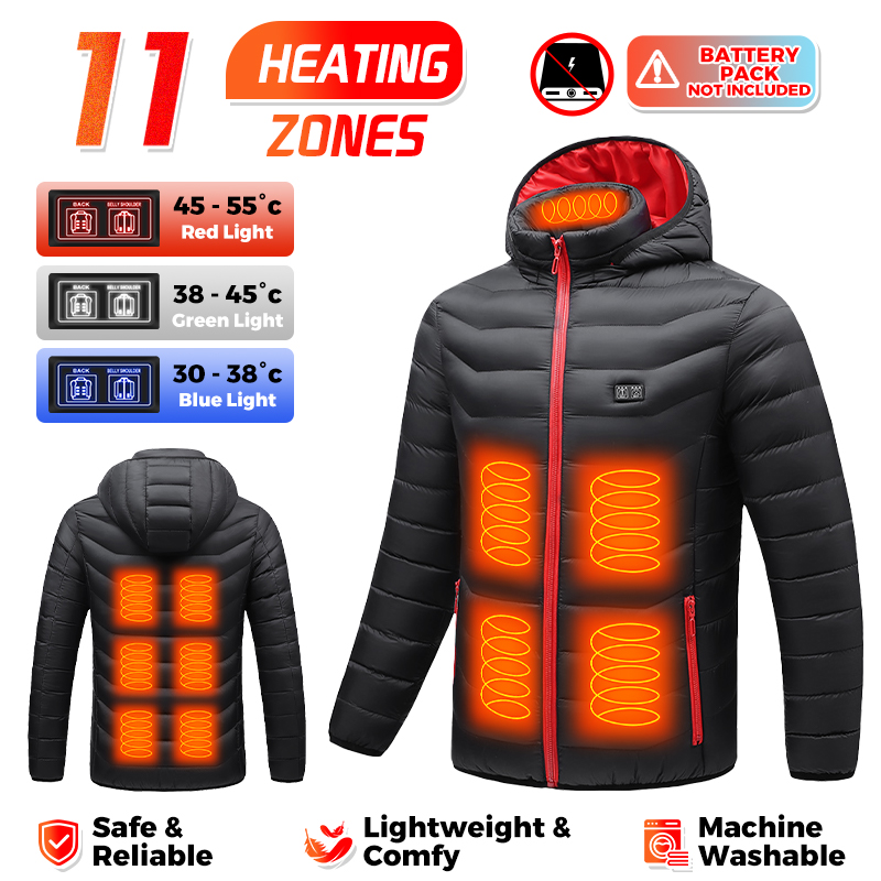 Heated Pad Electric - Smart Heated Coat 11 Zones Lightweight
