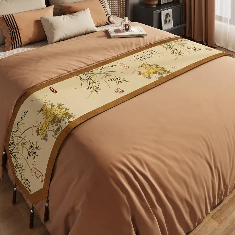 1pcs Retro Bed Runner Homestay - Home Textiles Exhibition ulasan dan harga
