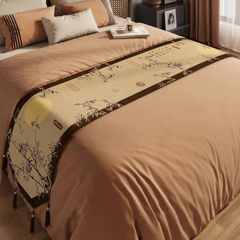 1pcs Retro Bed Runner Homestay - Home Textiles Exhibition ulasan dan harga