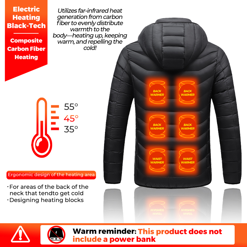 Smart Heated Coat 11 Zones Lig - Heated Pad Electric ulasan dan harga
