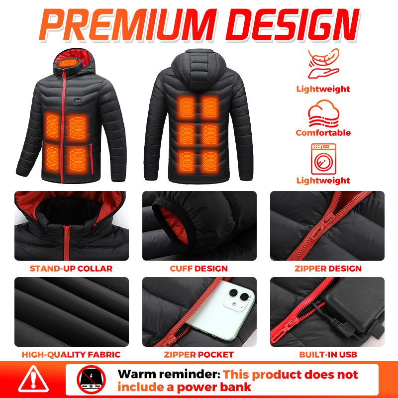 Smart Heated Coat 11 Zones Lig - Heated Pad Electric ulasan dan harga