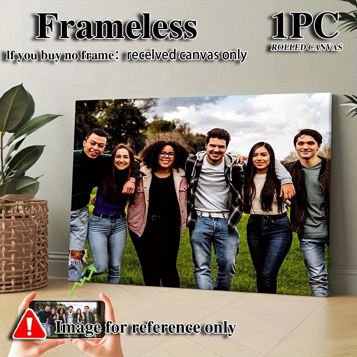Custom 2D Photo Canvas Wall Ar - Home Of Textiles ulasan dan harga